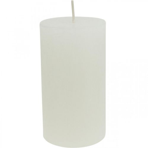 Floristik24 Zuilkaarsen Rustiek gekleurde kaarsen wit 60/110mm 4st