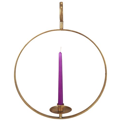 Artikel Kaarshouder om metalen decoratie goud vintage op te hangen Ø38/H48cm