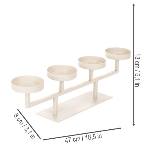 Moderne kandelaar met vier kaarsenhouders, 47 cm | Floristik24.nl