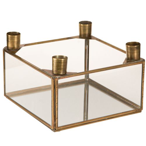 Artikel Kaarshouder Adventspiegel voor het vullen goud 15×15×10,5cm