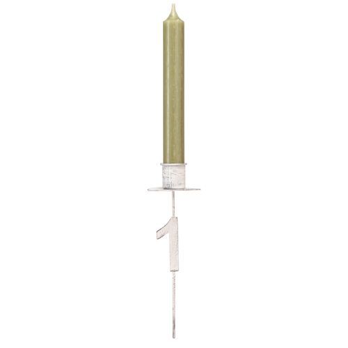 Artikel Kaarsenhouder Advent met doorn en cijfers wit H11cm 4 st