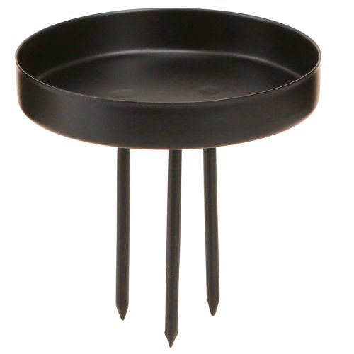 Floristik24 Kaarsenhouder Adventskrans metaal zwart mat Ø8cm 4 stuks