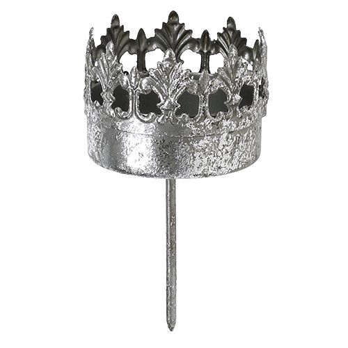 Artikel Kaarshouder antiek zilver Ø5cm H10cm 1 st