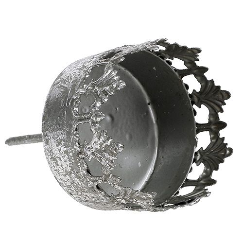 Artikel Kaarshouder antiek zilver Ø5cm H10cm 1 st