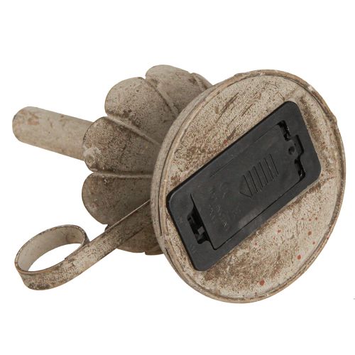 Artikel Kaarshouder antiek met LED kaars metaal warm licht H22cm