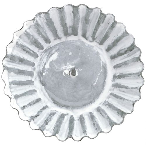Artikel Kaarsenhouder bakvorm grijs Ø8,5cm H7,5cm 4st