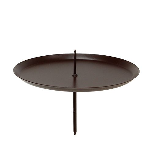 Kaarsenhouder bruin Ø8cm 4 st