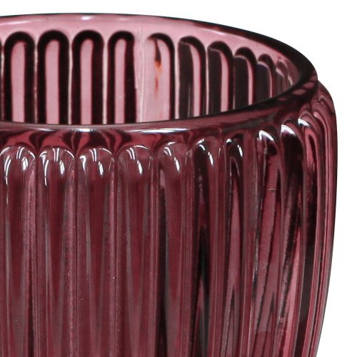 Artikel Kaarshouder glas Berry lantaarn retro Ø7cm H7cm 6 st