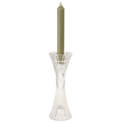 Artikel Kaarshouder glas helder stok kaarshouder groeven H20cm 2 stuks