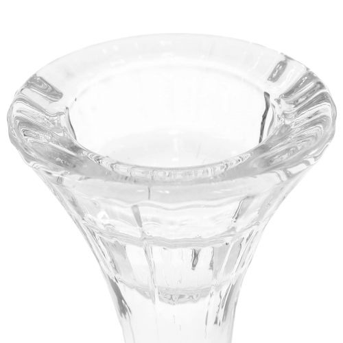 Artikel Kaarshouder glas rond stokkaarshouder Ø7cm H13cm 2st