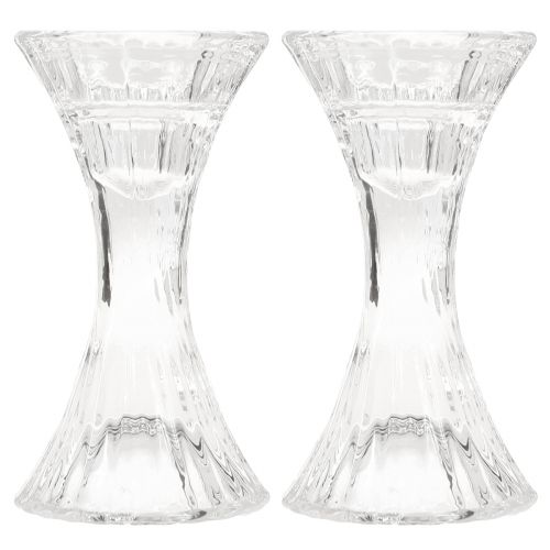Artikel Kaarshouder glas rond stokkaarshouder Ø7cm H13cm 2st