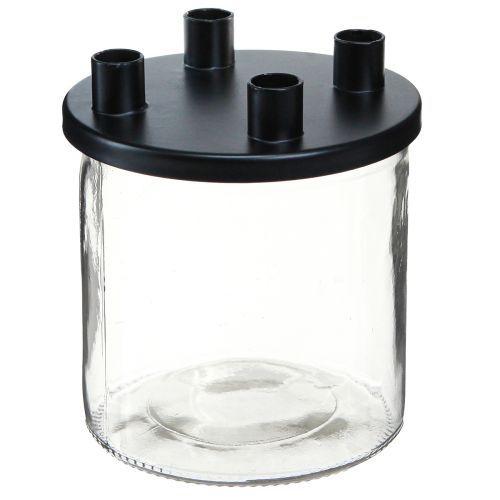 Artikel Kandelaar glas Staaf kandelaar decoratie glas H11cm Ø10cm