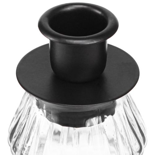Floristik24 Kaarshouder glas voor stokkaarsen kerstboom 13,5cm 2st