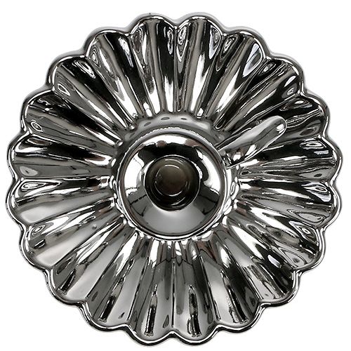 Floristik24 Kandelaar Keramiek Zilver Ø16cm