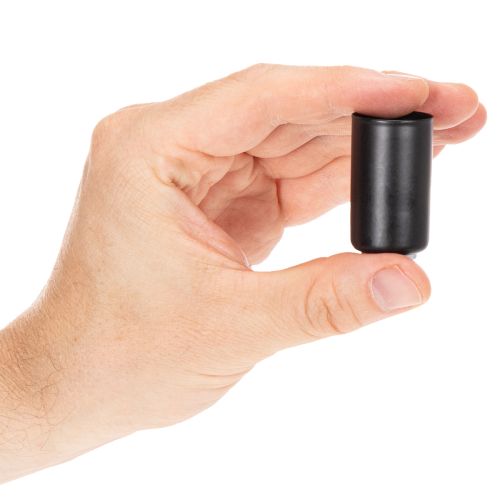 Ronde magnetische kaarsenhouder, matzwart, voor taps toelopende kaarsen van 25 mm, 4 stuks | Floristik24.nl