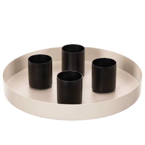 Magnetische kaarsenhouder, matte afwerking, 4 cm, 4 stuks | Floristik24.nl