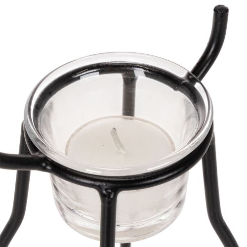 Rendier kaarsenhouder met theelichtglas, 28 cm | Floristik24.nl