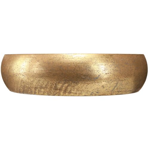 Artikel Kaarshouder schaal voor 4 stokkaarsen antiek look goud Ø22cm
