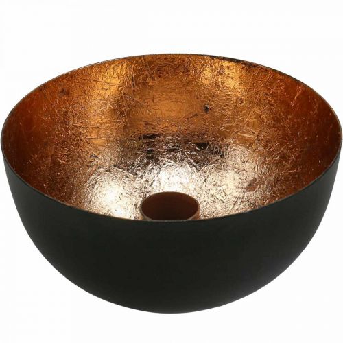 Floristik24 Kandelaar zwart, bronzen kandelaar Ø13cm H6cm