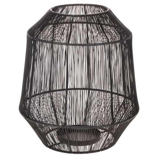 Zwarte kaarsenhouder, decoratieve lantaarn, draadmand, Ø24cm, H28cm kopen | Floristik24.nl