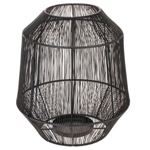 Zwarte kaarsenhouder, decoratieve lantaarn, draadmand, Ø24cm, H28cm | Floristik24.nl