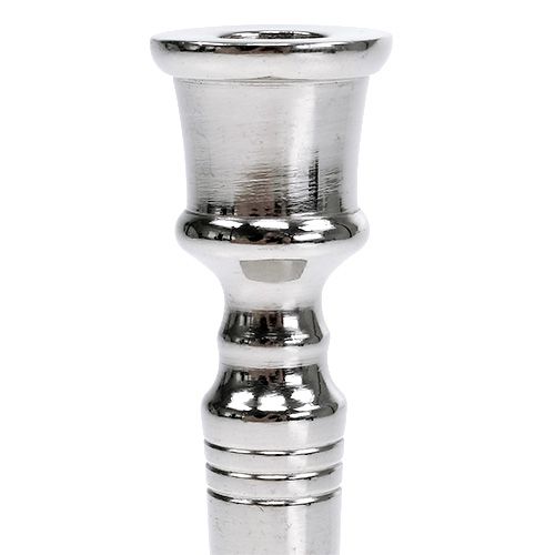Floristik24 Kandelaar zilver Ø2cm H12cm 1p