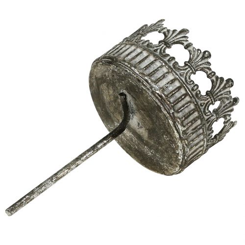 Artikel Kaarshouder zilver antiek Ø7cm H12cm 1 st
