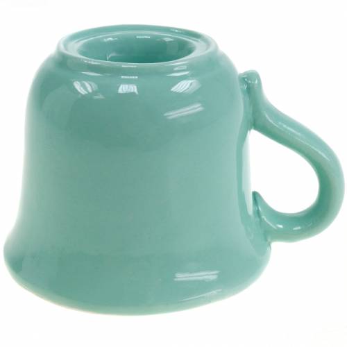 Kandelaar kopje Ø7.5cm H6cm groen 3st