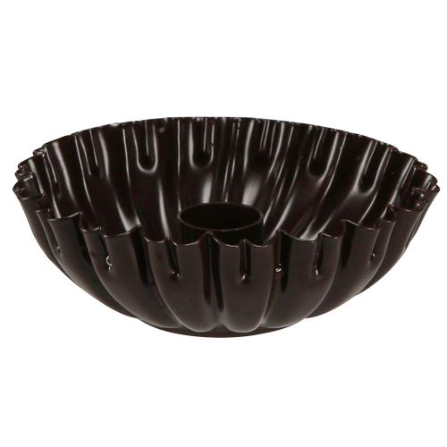 Artikel Kaarsenhouder vintage cakevorm donkerbruin Ø11,5cm 4st