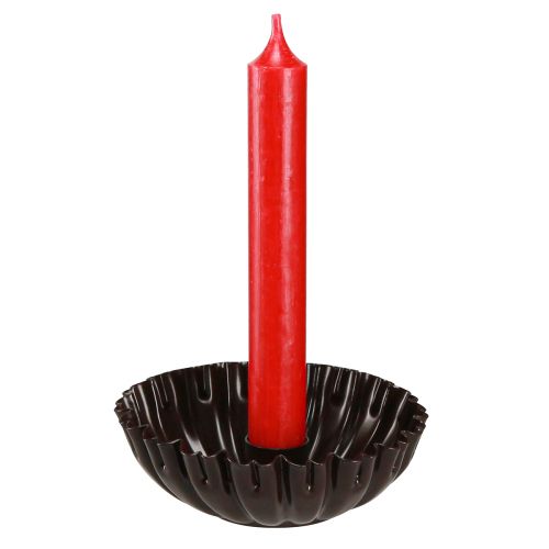 Artikel Kaarsenhouder vintage cakevorm donkerbruin Ø11,5cm 4st