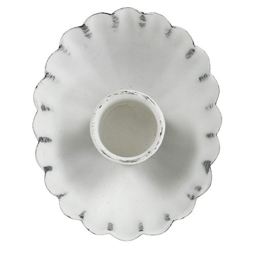 Floristik24 Kandelaar wit Ø8,5cm H2,5cm