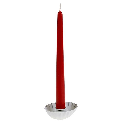 Floristik24 Kandelaar wit Ø8,5cm H2,5cm