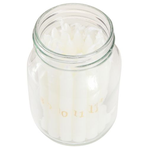 Floristik24 Kaarsenhouder op glas met 24 kaarsen Adventskalender H14,5cm