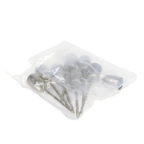 Floristik24 Kandelaar voor boomkaars zilver Ø1,2cm H7cm 8st