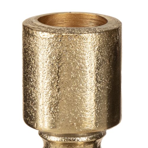 Artikel Kaarsenhouder voor flessen metaal antiek look licht goud H15cm