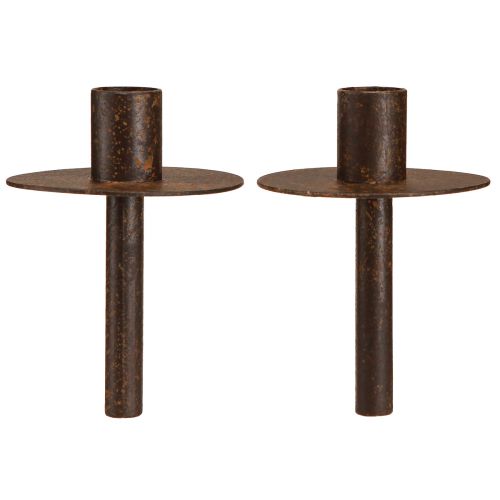 Artikel Kaarshouder voor flessen roestlook Ø8,5cm H12cm 2st