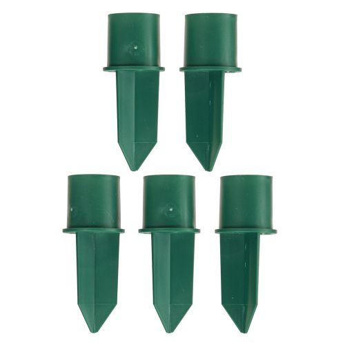 Floristik24 Kaarshouder voor stokkaarsen groen kunststof Ø2,2cm 5 st