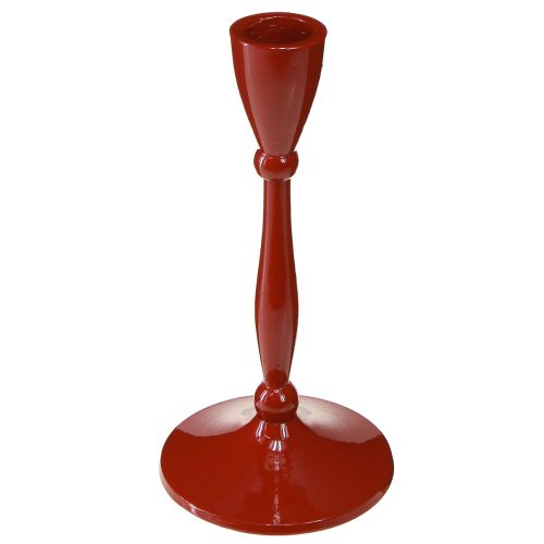 Kaarsenhouder voor taps toelopende kaarsen. Taps toelopende kaarsenhouder Rood H17cm