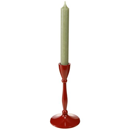 Artikel Kaarsenhouder voor taps toelopende kaarsen. Taps toelopende kaarsenhouder Rood H17cm