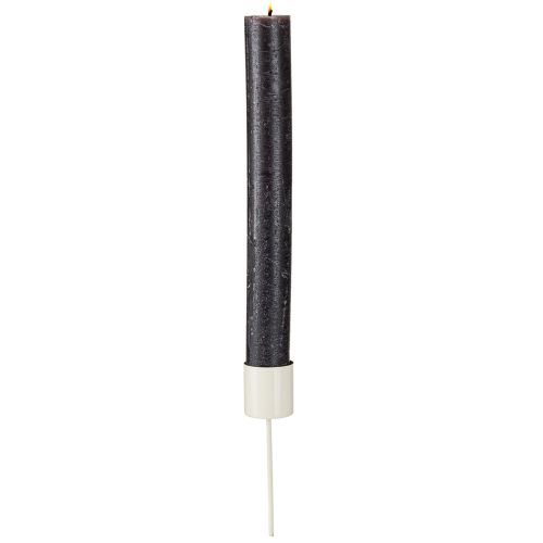 Floristik24 Kaarsenhouder voor dikke kaarsen, metaal, beige, 3,8 x 14 cm, 4 stuks