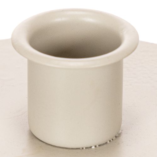 Ronde crèmekleurige kaarsenhouders voor taps toelopende kaarsen, tafeldecoratie, 10 cm, 2 stuks | Floristik24.nl