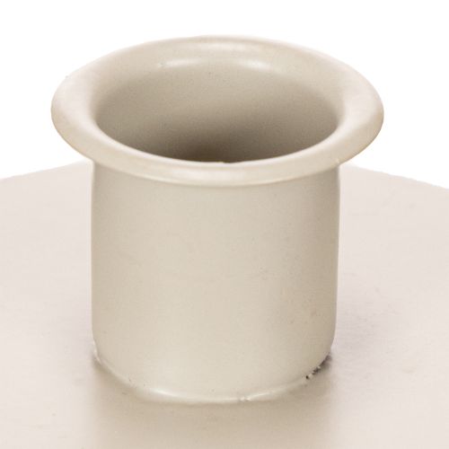 Metalen kaarsenhouder in mat beige, kleine kaarsenhouder voor taps toelopende kaarsen, 8 cm, 3 stuks | Floristik24.nl