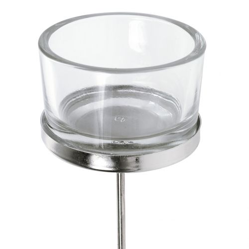 Artikel Kaarsenhouder met glas op stokje 4 st