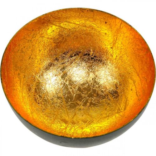 Floristik24 Tafeldecoratie Kerstschaal zwart goud Ø10cm H5cm