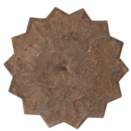 Artikel Kaarsenhouder om op te plakken Ø11cm H8cm roest effect 4st