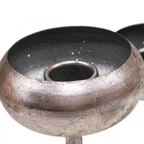 Floristik24 Kandelaar antieke kandelaar zilver 4 vlammen Ø19cm