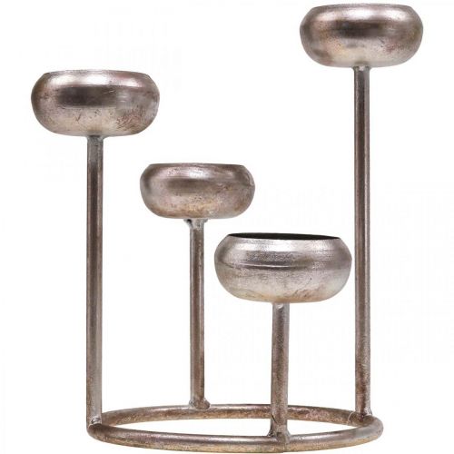 Floristik24 Kandelaar antieke kandelaar zilver 4 vlammen Ø19cm