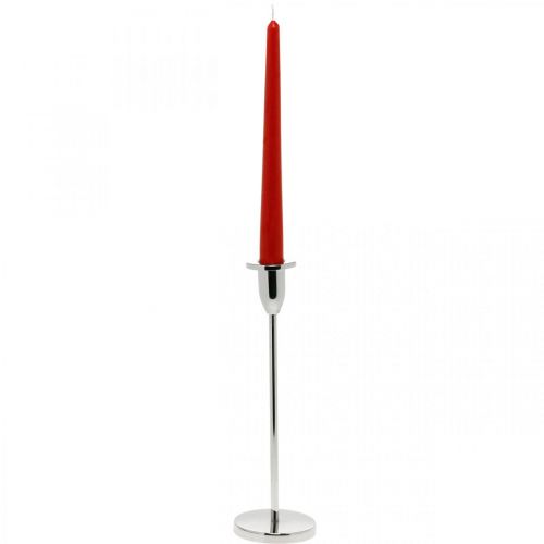Floristik24 Kandelaar zilveren metalen decoratie kandelaar modern H26cm