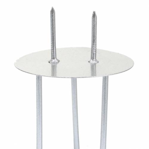 Floristik24 Insteekkaarshouder zilver Ø4,5cm 12 st