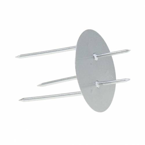 Floristik24 Insteekkaarshouder zilver Ø4,5cm 12 st